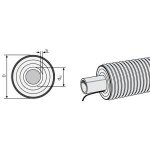 Труба теплоизолированная Uponor Supra Standart 40 х 3,7/ 90 2х0,05 Ом/м с белым кабелем PN10
